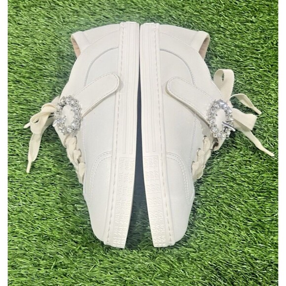 Agl Gemma Leather Low Top Sneaker Star Rhinestone Embellished Women's  37 US 7 - Picture 10 of 15